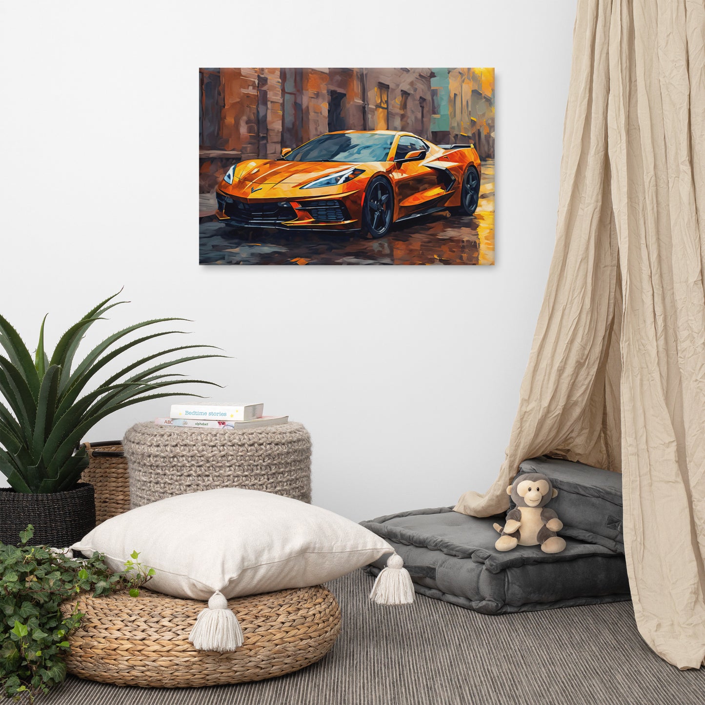 Orange Impressionist (Canvas)