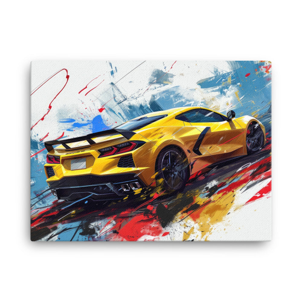 Abstract Motion Accelerate Yellow (Canvas)